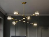 Sputnik lamp - Hanglamp - Kroonluchter - Goud - Gratis 6x E27 lichtbron - Draaibaar plafondlamp -Design - Modern - Chic - Retro - Nordic - Gold -Lamp - Glazen bollen - Bar - Restaurant - Hote