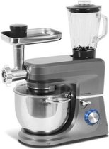 THOMSON - THFP9714G - Multifunctionele banketbakkersmachine - XXL roestvrijstalen kom 7 L - 1,5 L blender - 6 snelheden + puls - 1400 watt - grijs