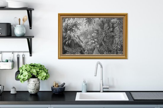 Oeuvre de Peinture sur Toile - Maîtres Anciens - Cadres - Or - 90x60 cm - Art Décoration murale