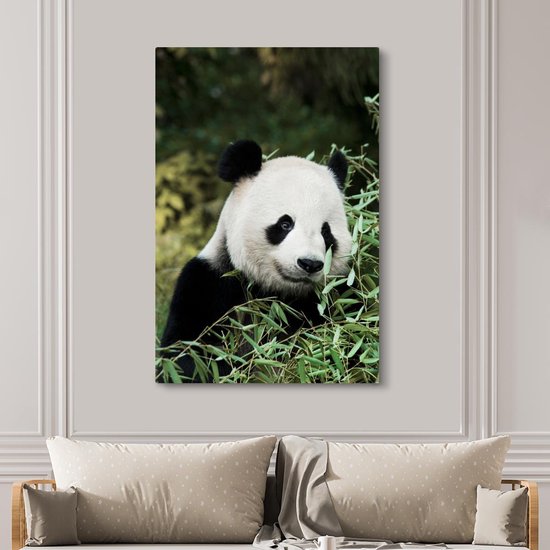 Tableau Tableau Panda - Bamboe - Végétal - 120x180 cm - Décoration murale XXL