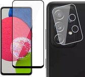 Screenprotector geschikt voor Samsung Galaxy A52s - Gehard Glas Full Screen - Met Camera Screen Protector