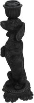 Cactula kandelaar Teckel zwart Candle Stick Dog Black 24x8x8cm