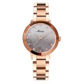 Longbo - Meibin - Dames Horloge - Rosé/Zilver/Grijs - 36mm