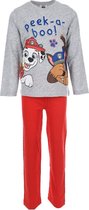 Nickelodeon - Paw Patrol - jongens - pyjama - 100% Jersey katoen - Peek a Booh - grijs/rood - maat 104