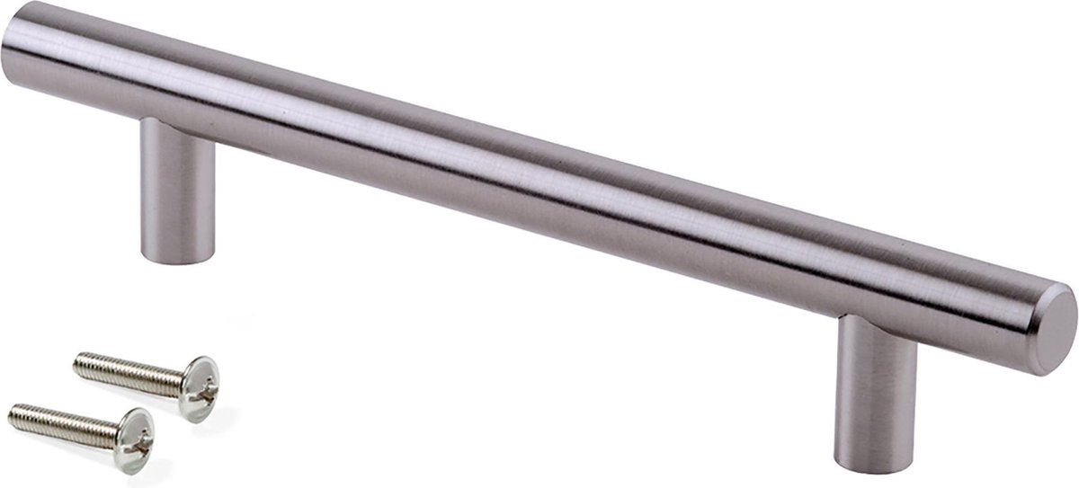 Emuca Meubelgrepen, D. 12 mm, gatenafstand 320 mm, Staal, Satijnglans nikkel