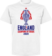 Engeland Champions Of Europe 2021 T-Shirt - Wit - Kinderen - 152