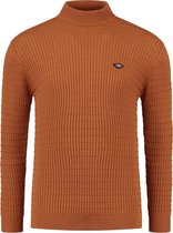 Gabbiano Trui Turtleneck Met Geometrisch Structuur 611712 Brick Orange Mannen Maat - 3XL