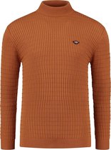 Gabbiano Trui Turtleneck Met Geometrisch Structuur 611712 Brick Orange Mannen Maat - L