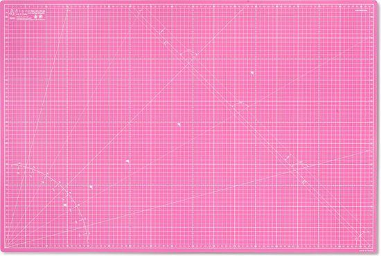 Elan Snijmat A1 Roze en Paars, 5-laagse Zelfherstellende Snijmat A1, Knutselmat, Snijmat 60x90 CM, Self Healing Cutting Mat A1, Snijmat A1 Zelfherstellende, Hobby Snijmat Roze, Werkmat, Self Healing Snijmat