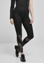 Urban Classics Legging -2XL- Highwaist Lace Inset Zwart