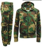 Camouflage legerpak - maat 134/140 - joggingpak - legerprint broek en vest