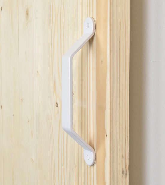 Poignée de porte Barnwoodweb Montana acier laqué blanc 32x228 mm