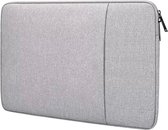 Laptop sleeve voor Asus Zenbook - laptop sleeve - Met Ritssluiting - extra accessoiresvak - hoes - extra bescherming - met zijvak - spatwaterbestendig - 14,6 inch ( Grijs )