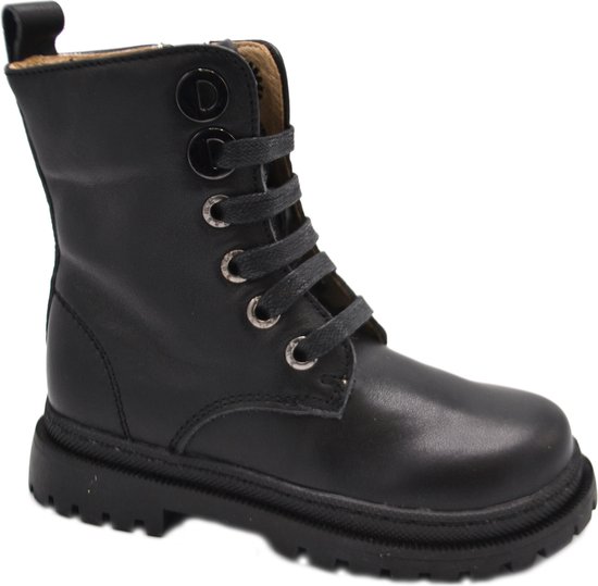 Shoesme Veterboots Zwart Leer 022303 - Dames - Maat 24