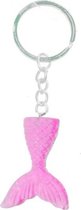 sleutelhanger zeemeerminstaart 4 cm roze