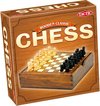 Afbeelding van het spelletje spel Schaken Classic 16 cm hout bruin/zwart/wit