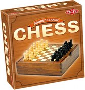 spel Schaken Classic 16 cm hout bruin/zwart/wit