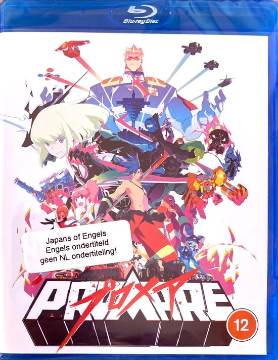 Promare Blu-ray hoes met anime illustratie. Bevat een sticker in het Nederlands.