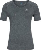 ODLO T-shirt s/s crew neck RUN EASY 365 Vrouwen Sportshirt - Grey Melange - Maat S