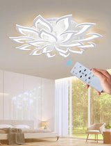 UnicLamps LED Bluetooth - 18 Sterren Plafondlamp Wit - Met Afstandsbediening - Smart lamp - Dimbaar Met App - Woonkamerlamp - Moderne lamp - Plafonniere