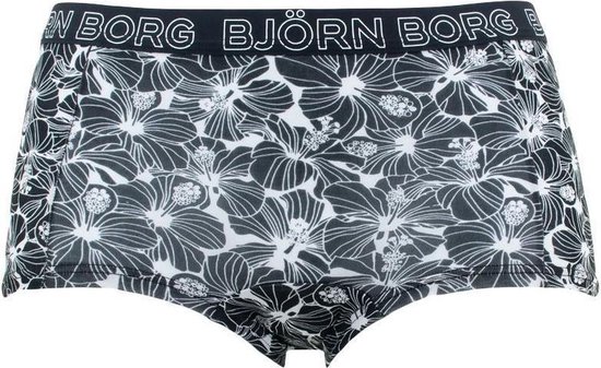 Bjorn Borg Graphic hibiskus Dames Onderbroek-2P-Zwart-Maat 36 | bol.com