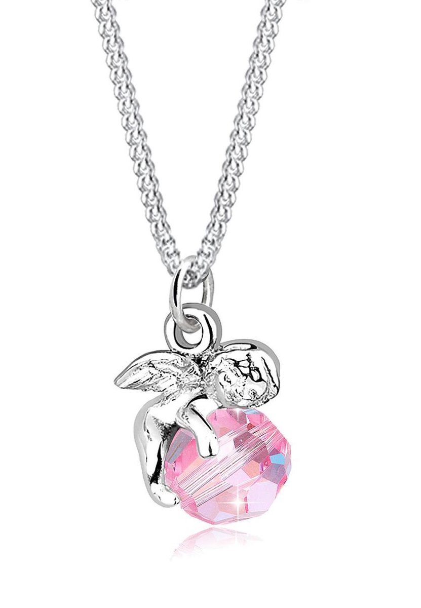 Elli - Halsketting - Dames Hanger Engel met Kristal in 925 Sterling Zilver - Dames