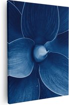 Artaza Canvas Schilderij Blauwe Agave Plant - Bloem - 80x100 - Groot - Foto Op Canvas - Canvas Print
