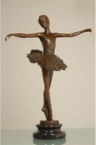 bronzen beeld - baletdanseres - decoratie - 29,4 cm hoog