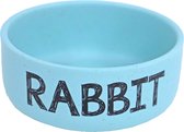 Boon konijnen eetbak steen RABBIT mat mintblauw, 12 cm.