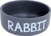 Boon konijnen eetbak steen RABBIT mat grijs, 12 cm.