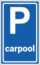 Carpool bord - kunststof - E13 200 x 125 mm