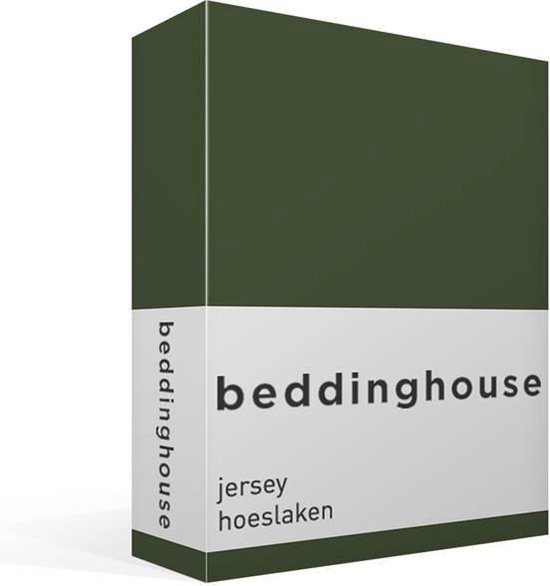 Beddinghouse Jersey - Hoeslaken - Lits jumeaux - 180x200/220c m - Vert foncé
