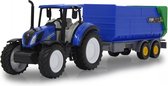 New Holland tractor met kiepwagen 32,5 cm blauw