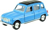 auto Renault 4 blauw 10 cm