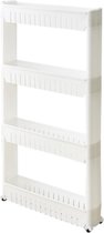 Catera® Keukentrolley op wieltjes - 4 opberglagen - Opbergrek - 101 x 54 x 12 cm