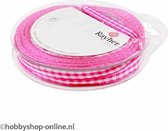 Ruitenlint 6,3 mm fuchsia 10 meter