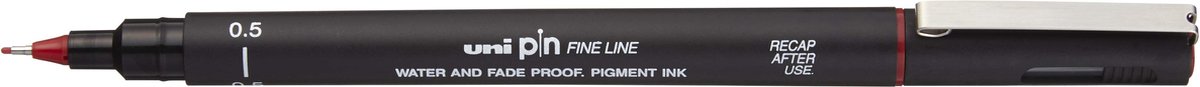 Fineliner - 0.5 - 0,50mm - Rood - Uni Pin