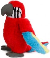 knuffel papegaai junior 31 cm pluche rood