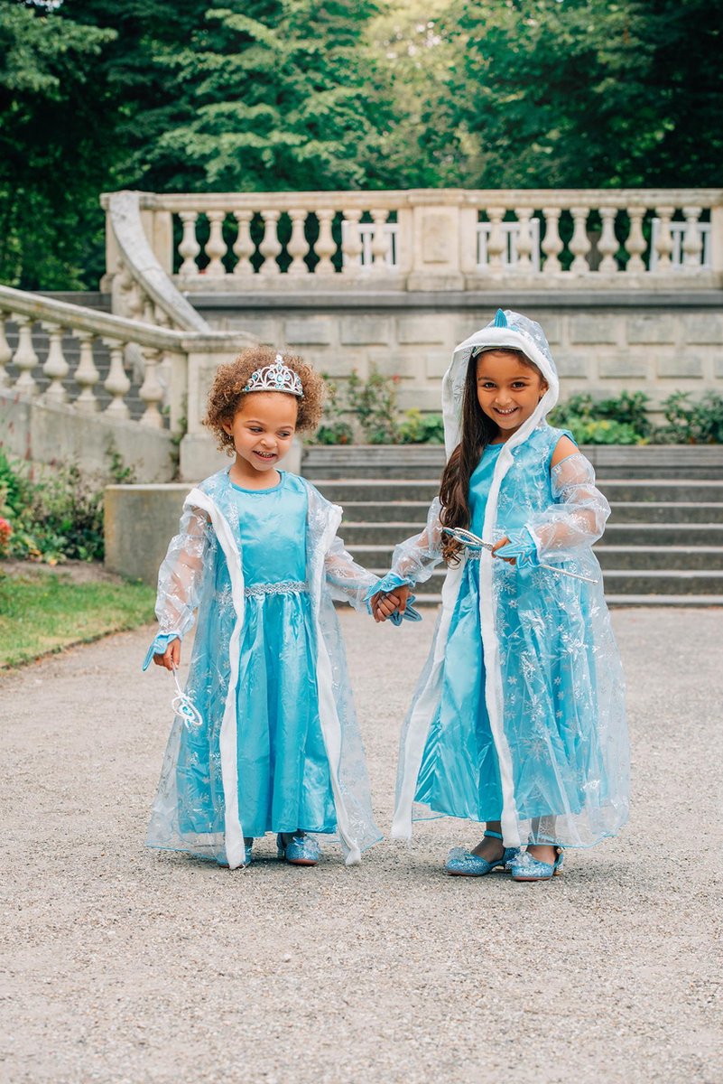 Prinsessenjurk meisje - Verkleedkleren - Het Betere Merk - losse cape + mouwen - Kroon - Carnavalskleding meisje - Prinsessen speelgoed — afbeelding 3