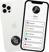 LinkTag Sticker - Dark gray - Digitaal visitekaartje - Deel je social media in één tap - NFC telefoon sticker