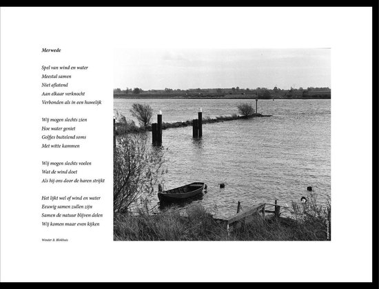 Acacia – Merwede – maçonniek gedicht in fotolijst zwart aluminium 30 x 40 cm