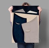 Abstracte Masker Minimalistische Print Poster Wall Art Kunst Canvas Printing Op Papier Met Waterproof Inkt 13x18cm Multi-color