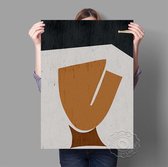 Abstracte Masker Minimalistische Print Poster Wall Art Kunst Canvas Printing Op Papier Met Waterproof Inkt 55x80cm Multi-color