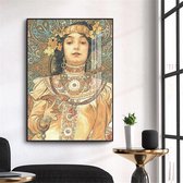 Alphonse Mucha Vintage Illustratie Print Poster Wall Art Kunst Canvas Printing Op Papier Living Decoratie 20x30cm Multi-color