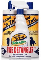 Mane 'n Tail Original Shampoo & Conditioner 946ml set + gratis 473ml Detangler!