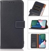 Voor Motorola Moto G60 Litchi Textuur PU + TPU Horizontale Flip Lederen Case met Houder & Kaartsleuven & Portemonnee (Blauw)