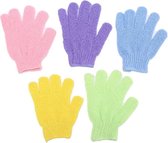 Scrub handschoen - Washand - Cosmetica - Peeling glove - Badkamer - Douche - 5 stuks