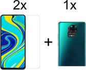 Beschermglas Xiaomi Redmi Note 9S Screenprotector 2 stuks - Xiaomi Redmi Note 9S Screenprotector - Xiaomi Redmi Note 9S Screen Protector Camera - 1 stuk