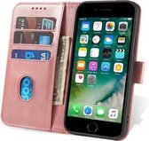 Coque iPhone 7/8 Plus en Cuir rose - Housse en cuir de Luxe iPhone 7/8 Plus Flip Case Rose - Housse Bookcase en cuir rose avec porte-cartes pour iPhone 7/8 Plus - Smartphonica