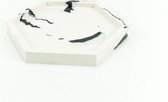 Schaaltje Amberblokje | Tray Koos | Hexagon | Wit Zwart | White Black | Composiet | Aardewerk